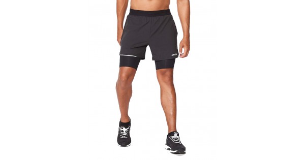 Buy 2XU Aero 2 In 1 Inch 5 Men Short Black Silver Online in India wizbiker