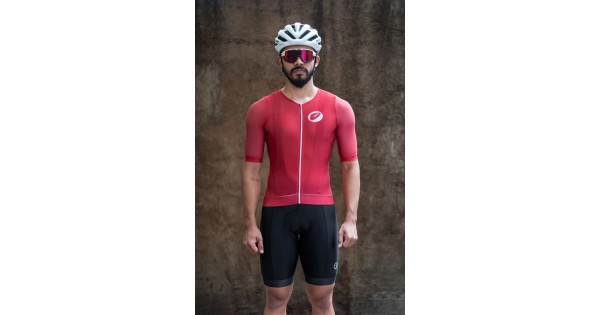 Burgundy cycling hot sale jersey