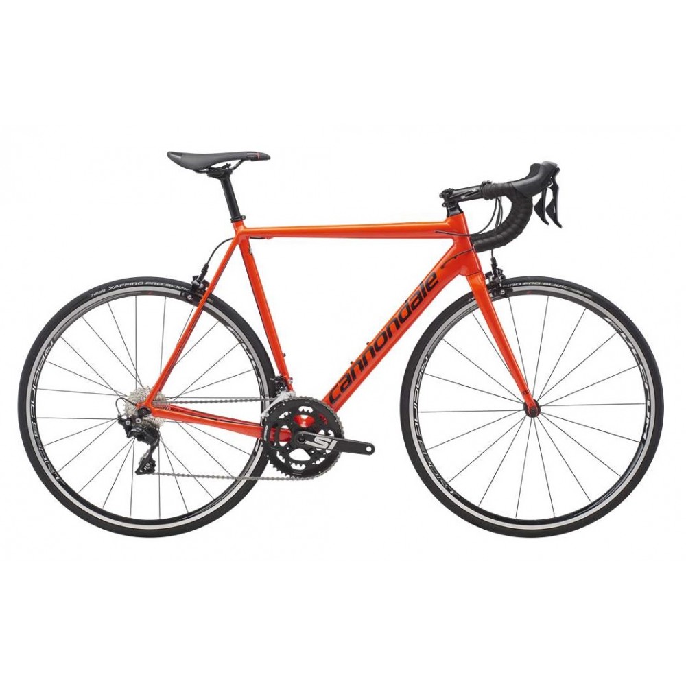 red cannondale road bike