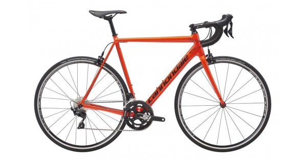 red cannondale road bike