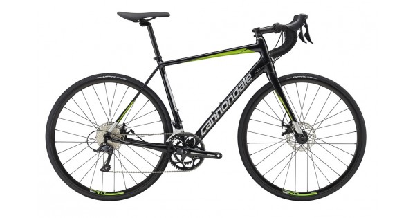 black cannondale road bike