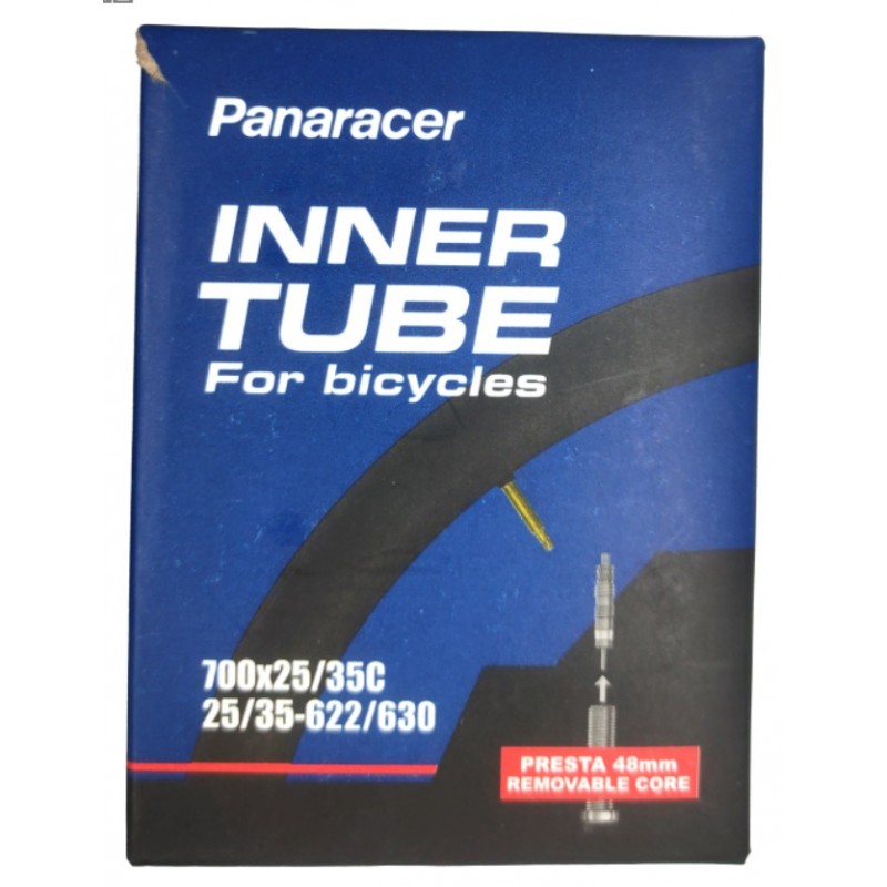 Panaracer 700 X 25/35C (25/35-622/630) Presta 48mm  (Removable Valve) Bicycle Tube