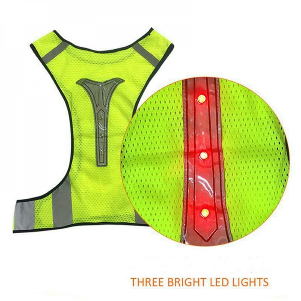 led reflective running vest good visibility