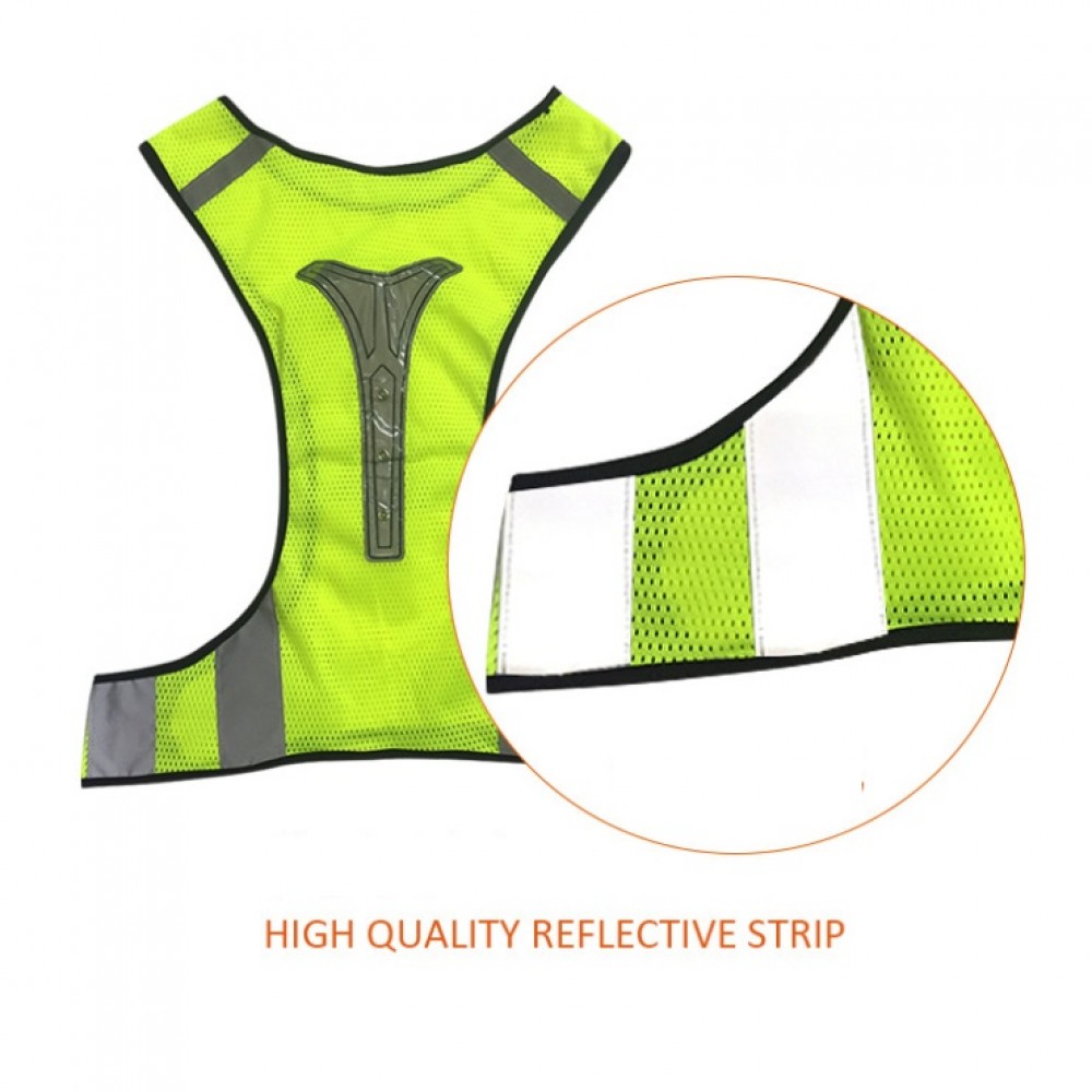 led reflective running vest good visibility