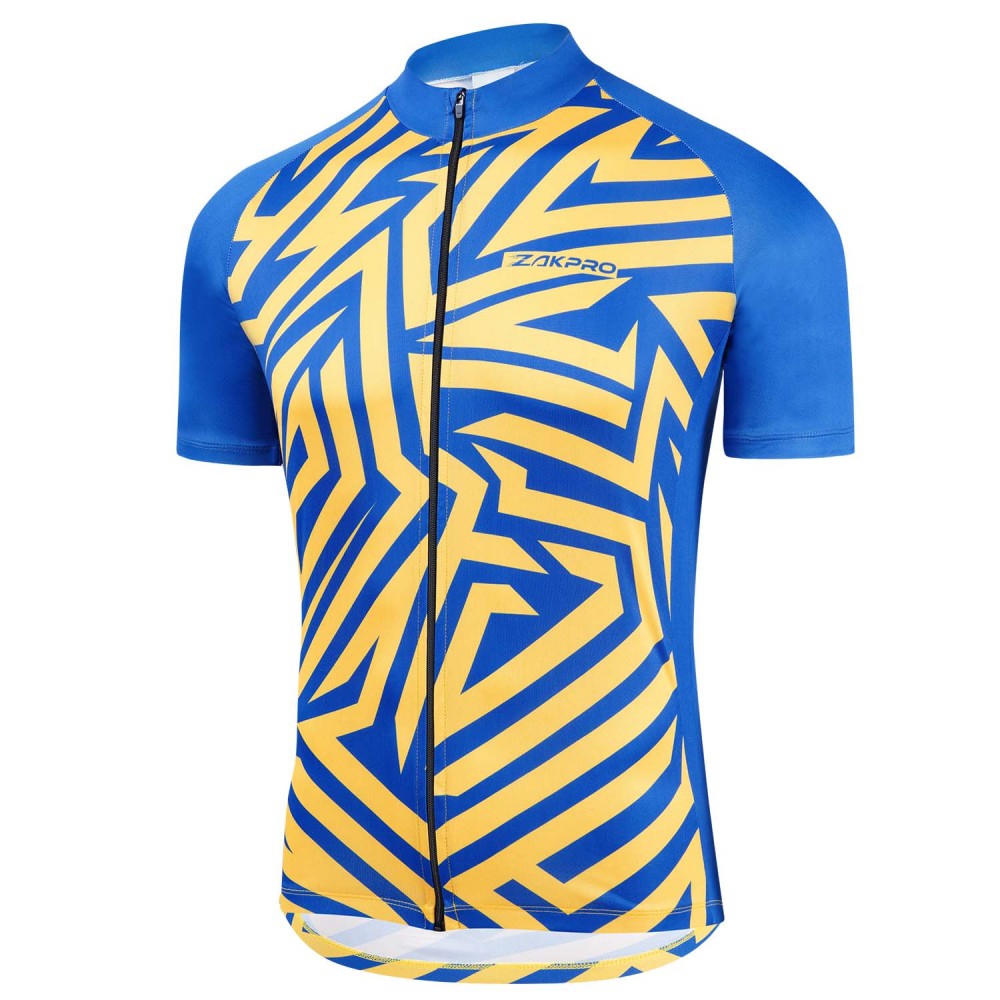 Buy Zakpro Khul Men Cycling Jersey Blue And Yelllow Z004Online in India ...